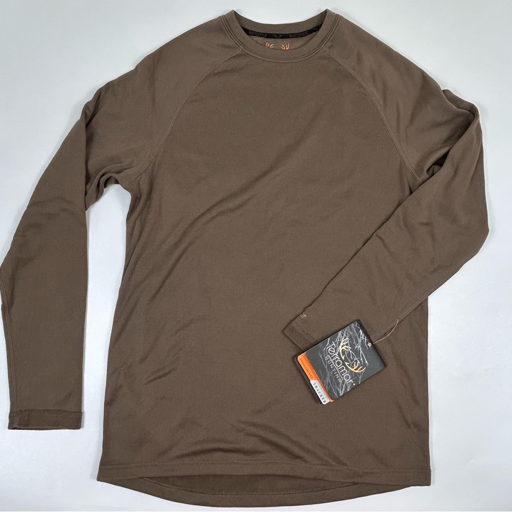 Terramar W9299 Military Brown Mens Base Layer Large Thermal Shirt Hunting